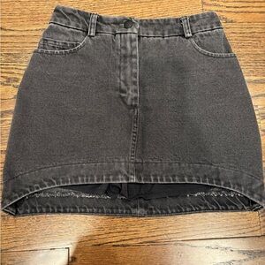 Cultnaked Washed Black Denim Mini Skort XS